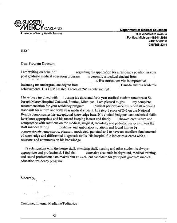 Letter of Recommendation Letter of Recommendation